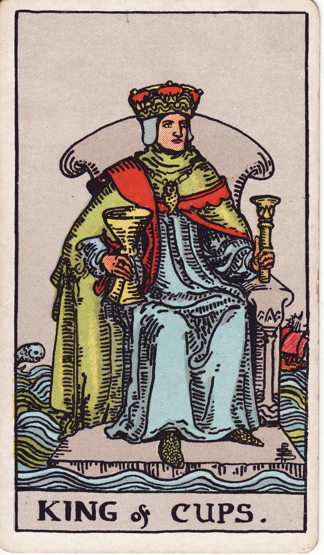 King of Cups Minor Arcana Cups tarot card