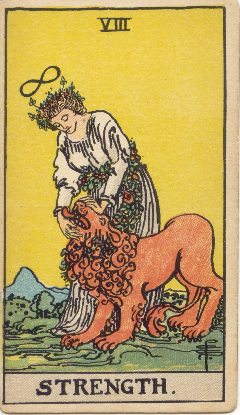 Strength Major Arcana tarot card