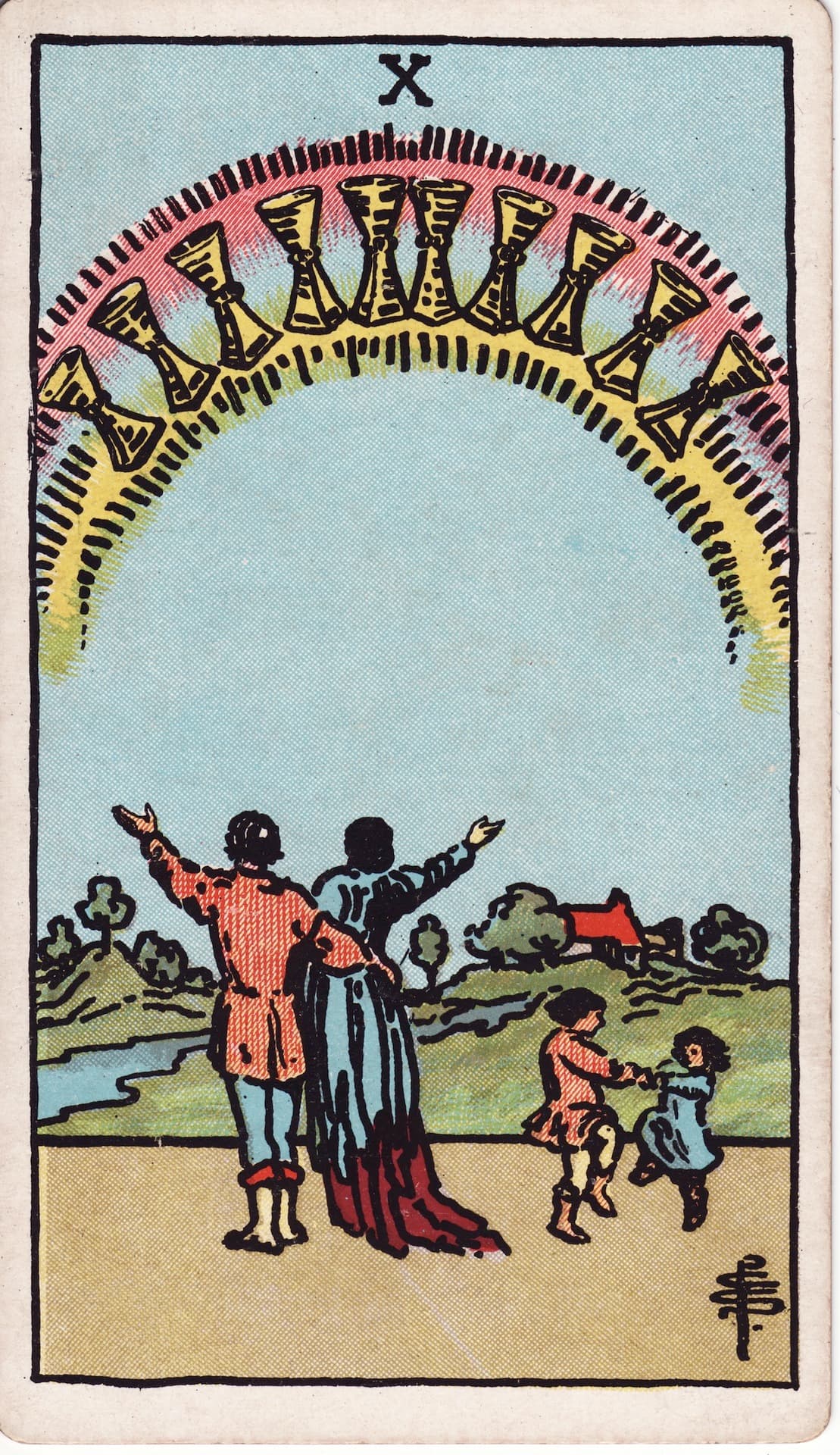 Ten of Cups Minor Arcana Cups tarot card
