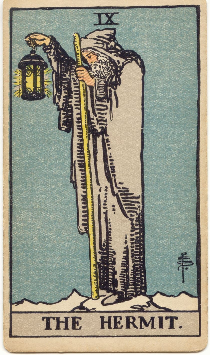 The Hermit Major Arcana tarot card