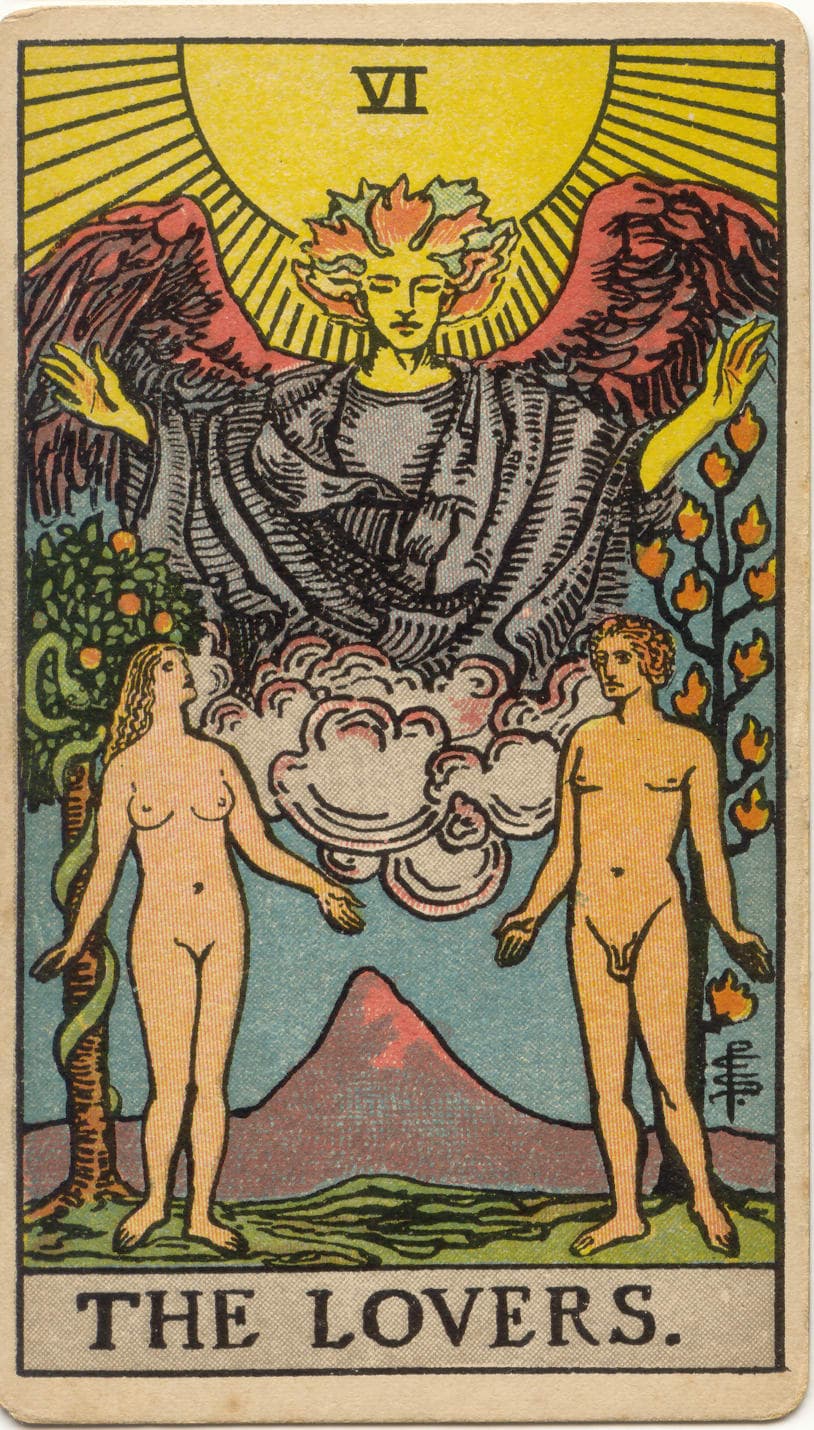 The Lovers Major Arcana tarot card