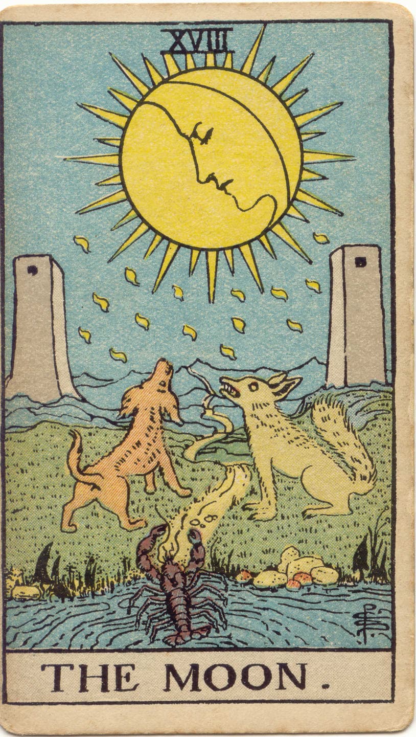 The Moon tarot card — sample reading