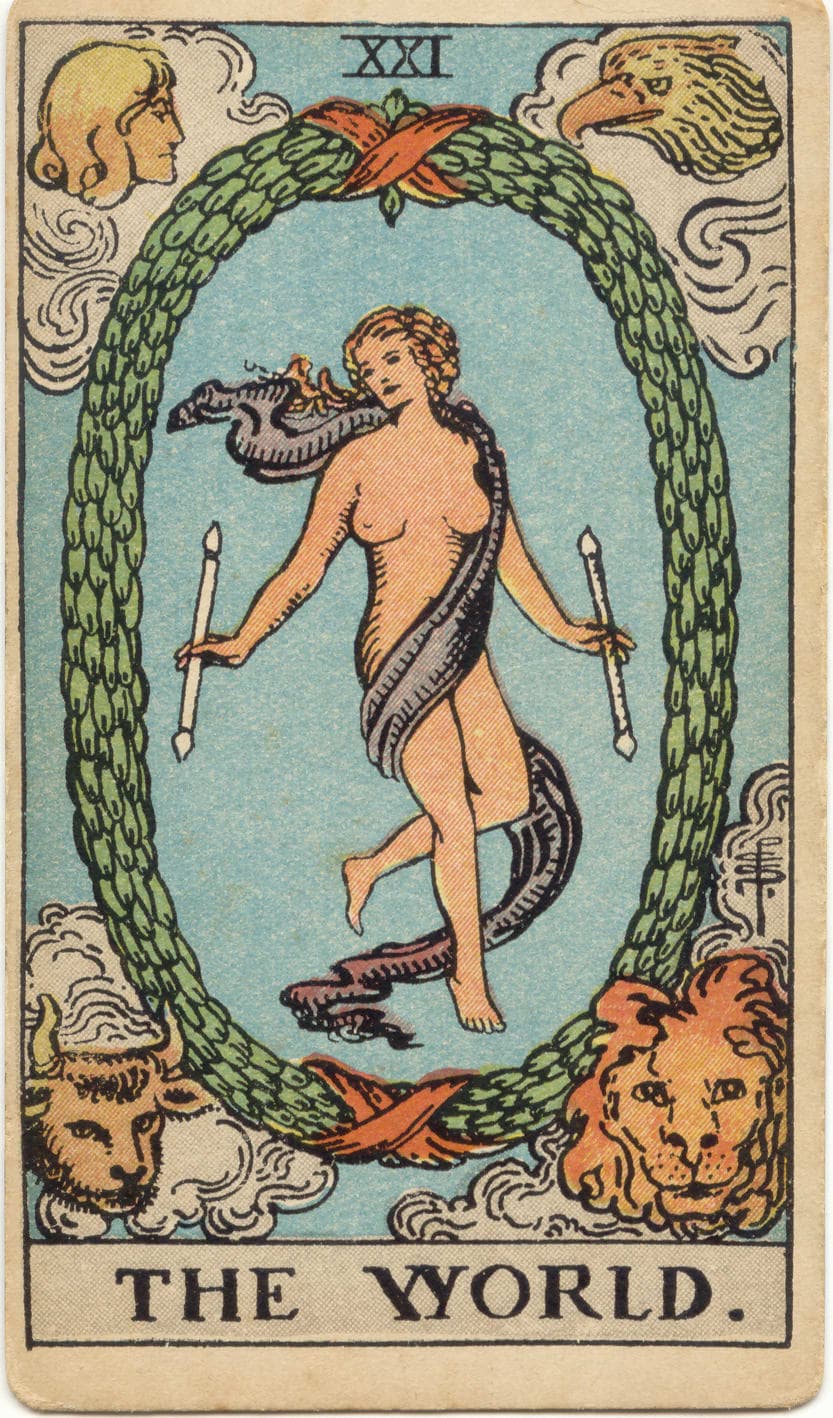 The World Major Arcana tarot card