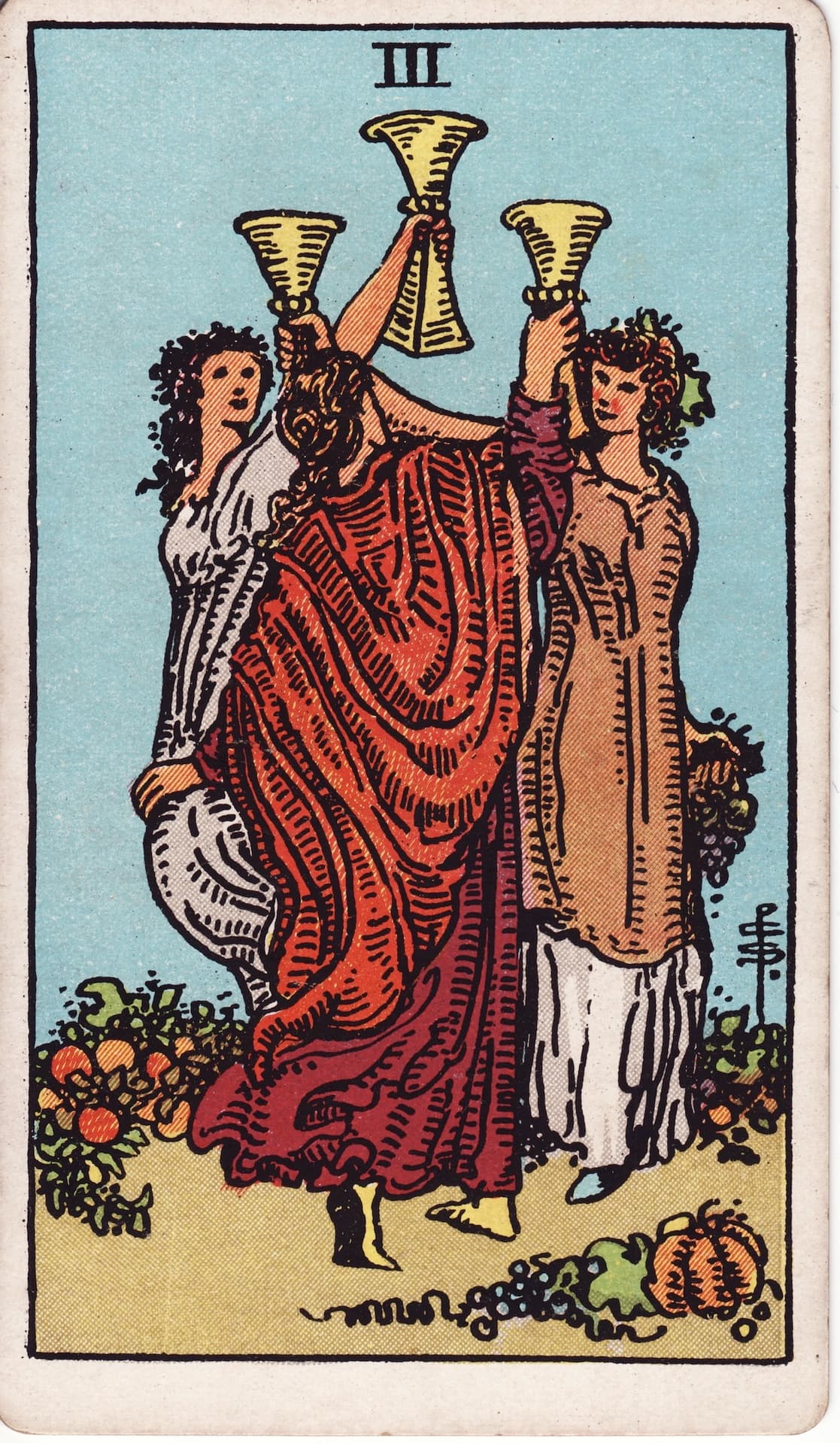 Three of Cups Minor Arcana Cups tarot card